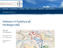 Tablet Screenshot of hardangervidda-fjellstyra.no